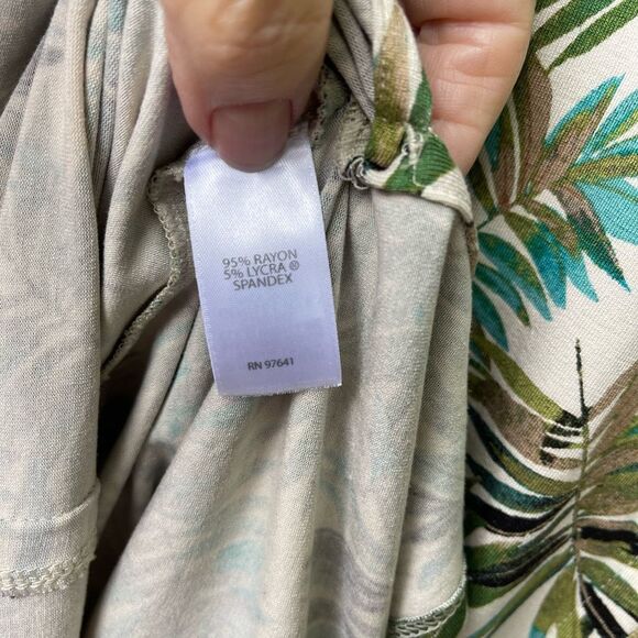 J.Jill wearables size L tropical leaf print tunic top. - Picture 5 of 10